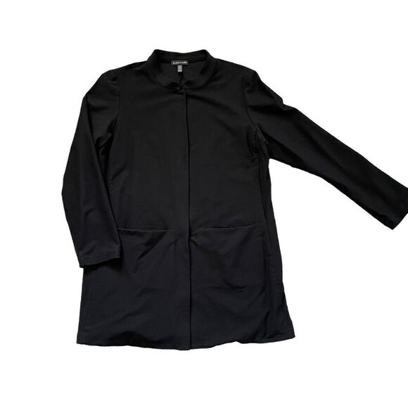 EILEEN FISHER Button Up Cardigan / Light Jacket Black Size Medium - Picture 1 of 6